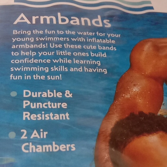 Bluescape-2Pc Set Green/ Dinosaur  Armbands-Floaties Ages 3-6/ Up to 44lbs - Picture 5 of 5